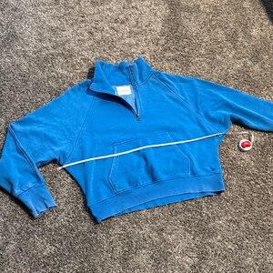 Panache Apparel Cropped / Waist-length Quarter Zip Sweatshirt